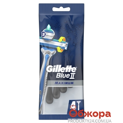 *Станок Gillette Blue 2 Maximum одноразовий 4шт – ІМ «Обжора»