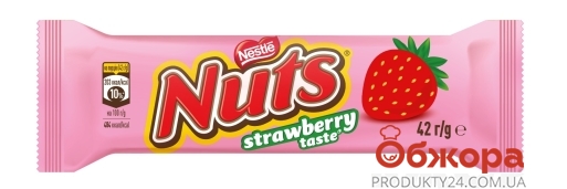 Батончик Nestle Nuts полуниця 42г – ИМ «Обжора»