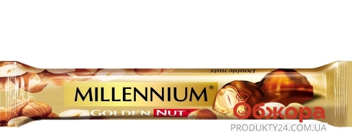 Батончик Millennium Double Nuts 40г черный цельный орех – ИМ «Обжора»