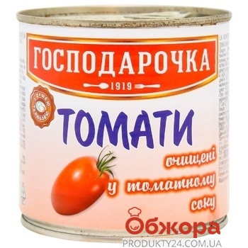 Конс Господарочка 390г томати очищені у власному соку з/б – ІМ «Обжора»