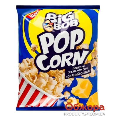 Попкорн BIG BOB 80г зі смаком сиру Сирний Оскар – ІМ «Обжора»