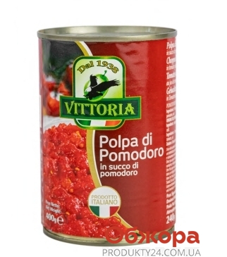 Консервовані помідори перетерті Vittoria Polpa di pomodoro 400 г – ІМ «Обжора»