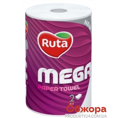 Полотенца бумажные Ruta Mega 2шари 150 отрывов белые – ИМ «Обжора»
