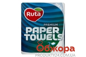 Рушники паперові Ruta 2шт Premium 2шари білі – ІМ «Обжора»