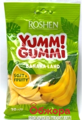 Цукерки желейні Roshen 70г Yummi Gummi Banana Land – ІМ «Обжора»
