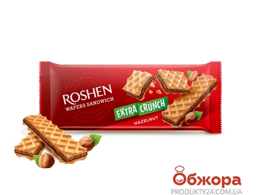 Вафли Roshen Wafers hazelnut extra crunc сендвич142г – ИМ «Обжора»