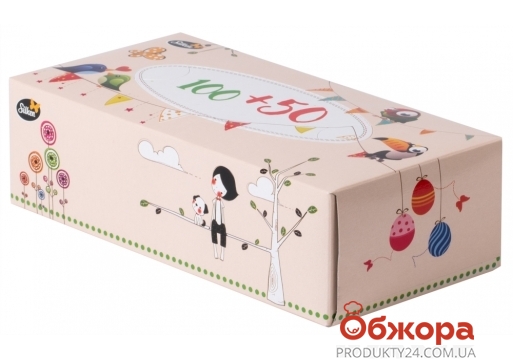 Салфетки Silken косметические 150шт слоя детские коробка – ИМ «Обжора»