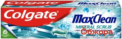 Зубна паста Colgate 75мл Maкс клин Mineral scrub – ІМ «Обжора»