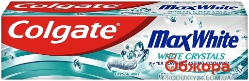 Зубна паста Colgate 75мл Макс блиск White crystals – ІМ «Обжора»