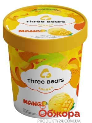 Мороженое Три ведмеді 500г манго сорбет ведро – ИМ «Обжора»