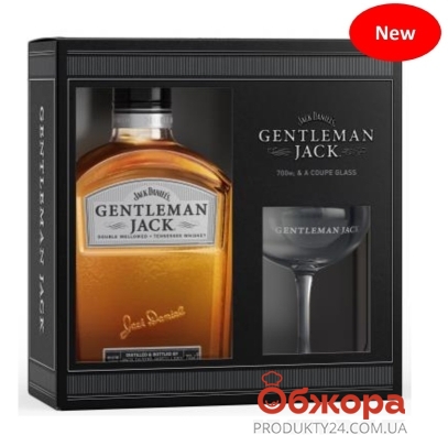 Виски Jack Daniel`s 0,7л 40% Gentleman Jack + бокал – ИМ «Обжора»