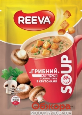 Суп Reeva 17г грибний з крутонами – ІМ «Обжора»