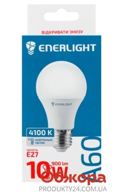 *Лампа Enerlight A60 10Вт 4100K E27 світлодіодна – ІМ «Обжора»