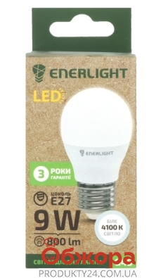 Лампа Enerlight 9 Вт G45 4100К E27 светодиодная – ИМ «Обжора»