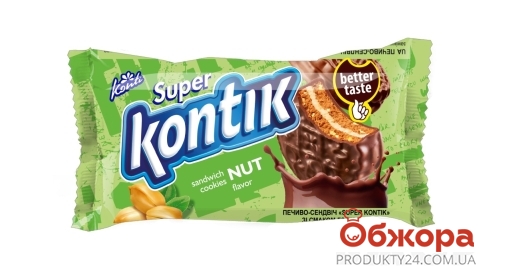 Печиво Konti Super Kontik зі смаком горіха 90г – ИМ «Обжора»