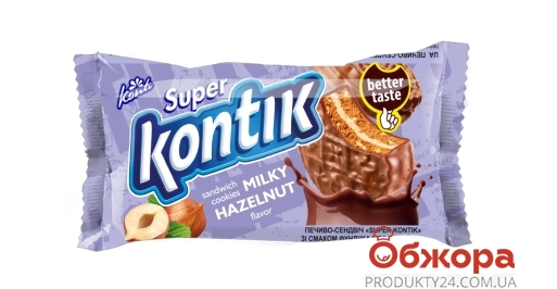 Печенье Konti Super Kontik молочный фундук 90г – ИМ «Обжора»
