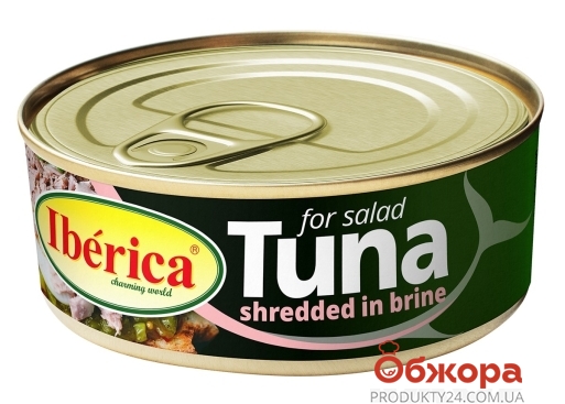 Консервированный тунец салатный измельченный в собственном соку Iberica 150г – ИМ «Обжора»