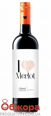 Вино I Heart Merlot 0,75л красное сухое – ИМ «Обжора»