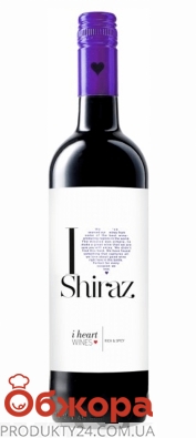 Вино I Heart Shiraz красное полусухое 0,75л – ИМ «Обжора»