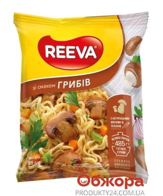 Лапша Reeva 85г со вкусом грибов пак – ИМ «Обжора»