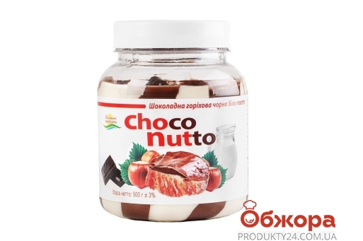 Паста шоколадная Choco Nutto 500г ореховая черно-белая – ИМ «Обжора»