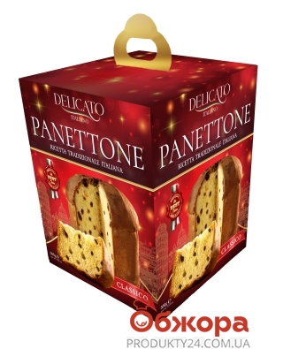 Кекс Delicato 500г Panettone з цукатами та родзинками – ІМ «Обжора»