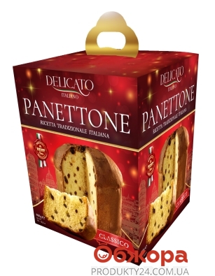 Кекс Delicato 800г Panettone з цукатами та родзинками – ІМ «Обжора»
