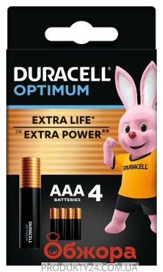 Батарейка Duracell Optimum AAА extra life 4шт – ИМ «Обжора»
