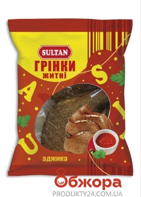 Грінки житні Sultan зі смаком аджики 80г – ІМ «Обжора»