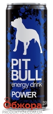 Напиток энергетический Pit Bull 0,25л Power з/б – ИМ «Обжора»