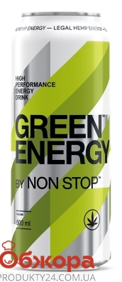 Напій енергетичний Green Energy 0,5л ж/б – ІМ «Обжора»