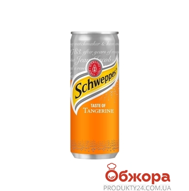 Напій Schweppes 0,33л мандарин газ б/а з/б – ІМ «Обжора»