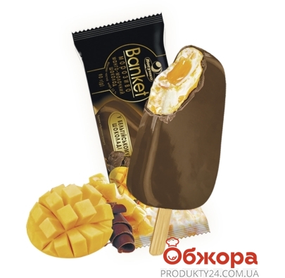 & Морозиво Ласунка 90г Banket манго-молочний шоколад ескімо – ІМ «Обжора»