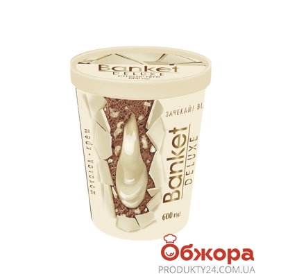 Морозиво Ласунка 600г Banket Delux шоколад-крем пл/ст – ІМ «Обжора»