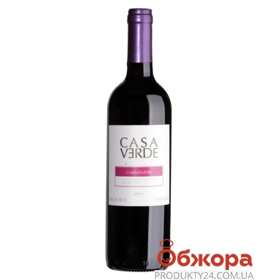 Вино красное сухое Casa Verde Карменер 0,75 л – ИМ «Обжора»