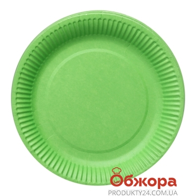 *Набір Silken 10шт тарілки картонні 180мм зелені – ІМ «Обжора»