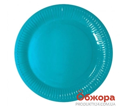 *Набір Silken 10шт тарілки картонні 180мм сині – ІМ «Обжора»