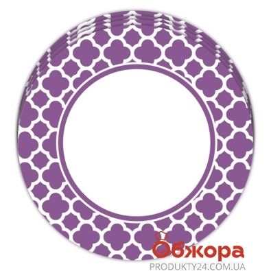 Набор Silken Тарелки картонные 230мл марокканский стиль 10шт фиолетовые – ИМ «Обжора»