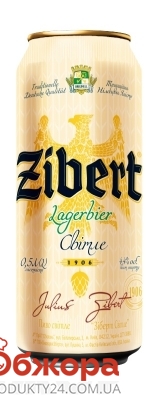 Пиво Zibert 0,5л 4,4% світле з/б – ІМ «Обжора»
