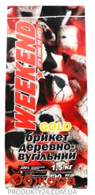 Уголь древесный Weekend Gold брикет 1,5кг – ИМ «Обжора»