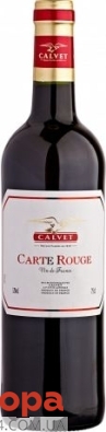 Вино Франция  Кальве (Calve) "Карт руж" кр. сух. – ИМ «Обжора»