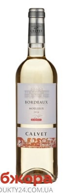 Вино Кальве Бордо 0,75л біл. н/сол. Франція – ІМ «Обжора»