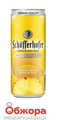 Пиво Schofferhofer пшеничное с соком ананас 2,5% 0,33л – ИМ «Обжора»