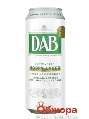 Пиво DAB 0,5л 5% Hoppy Lager з/б – ІМ «Обжора»