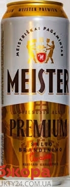 Пиво Meister 0,5л 5% Premium з/б – ІМ «Обжора»
