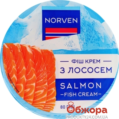 Фиш крем Norven 80г с лососем – ИМ «Обжора»