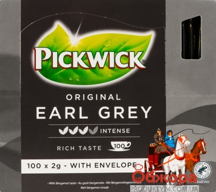 Чай Pickwick 2г*100пак Earl Grey чорний з бергамотом – ІМ «Обжора»