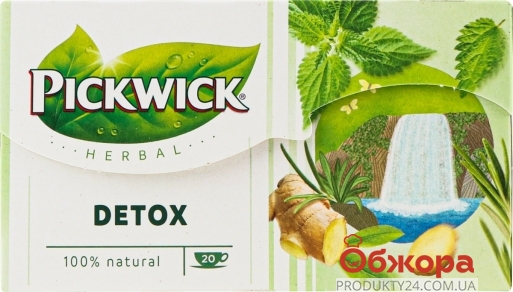 Чай Pickwick 1,8г*20пак Herbal Detox зелений і трав`яний – ІМ «Обжора»