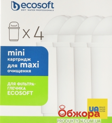 Картридж Ecosoft 4шт для фільтра-глечика – ІМ «Обжора»