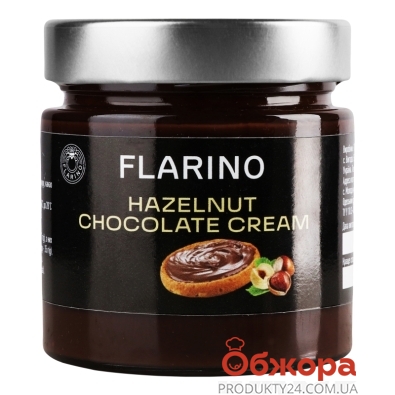 Паста горіхова Flarino 200г фундучна з темним шоколадом – ИМ «Обжора»